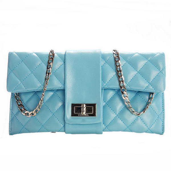 Fake Chanel Camelia Bag Sheepskin Leather A35412 Light Bl On Sale